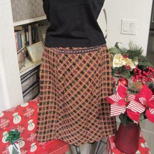 OLSEN Europe - Sz6 - Plaid Wool Fully Lined Skirt